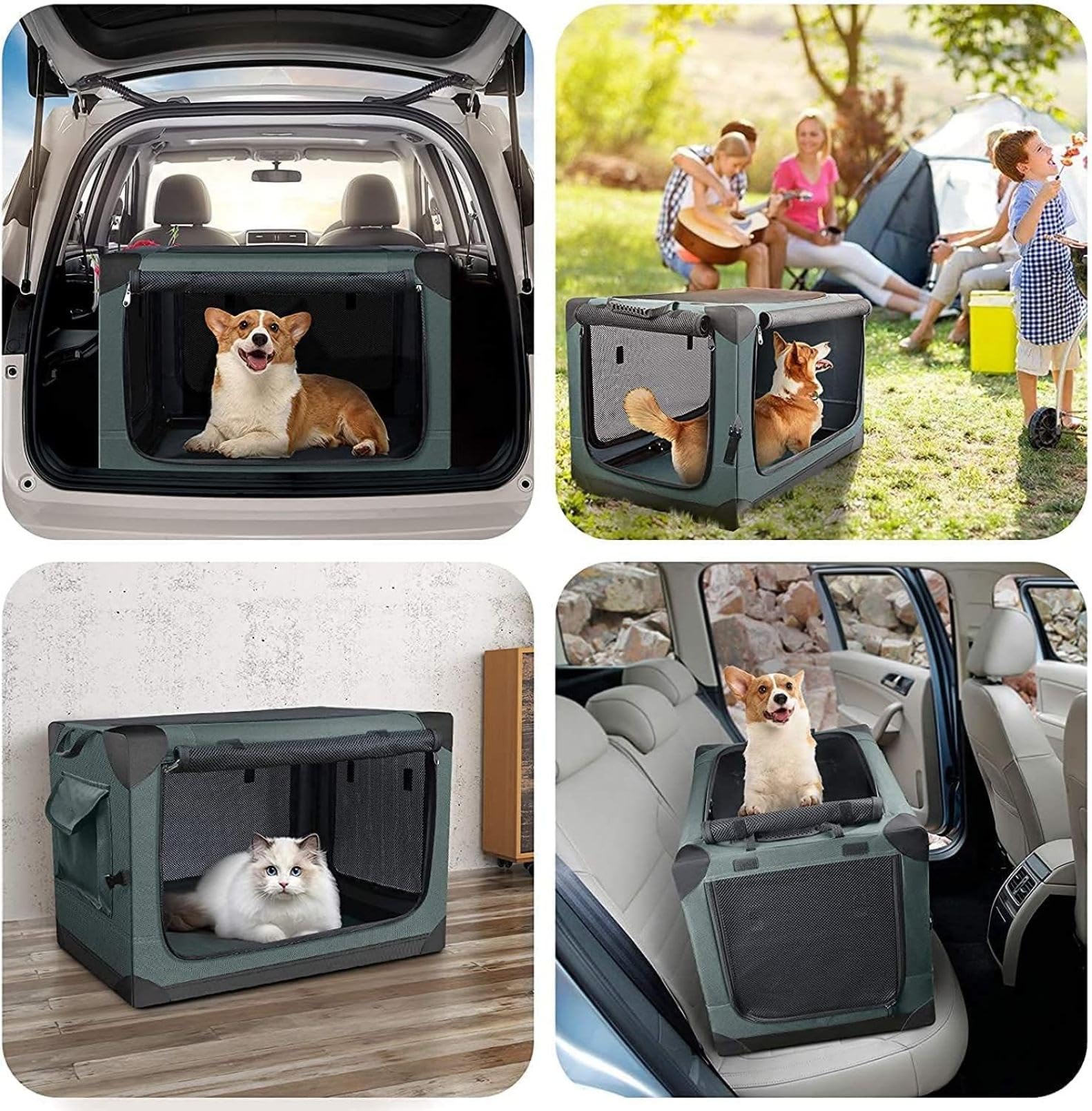 Amazon.co.jp: 折りたたみペットケージ 98*68*68cm 犬ソフトケージ 犬